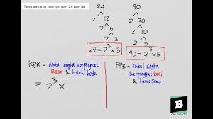 Check spelling or type a new query. Tentukan Kpk Dan Fpb Dari 24 Dan 40 Youtube