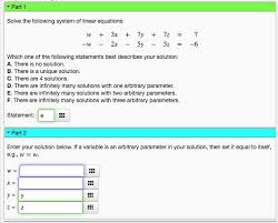 Solved Part Solve The Following System