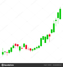 Candlestick Chart Growth Acceleration Flat Icon Stock