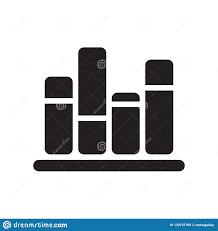 Bar Chart Icon Vector Sign And Symbol Isolated On White