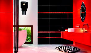 indoor tile red tubadzin bathroom