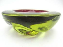 Jelly Mould Bowl Rare Red Yellow Murano
