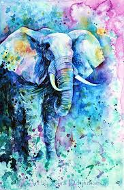 Colorful Elephant Art Print Elephants