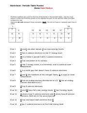 periodic table puzzles name kate markus