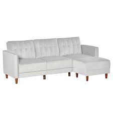 homcom corner sofa bed reversible 3