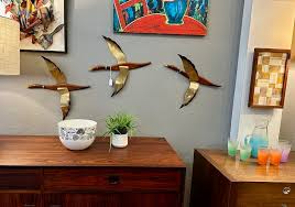 1960s Mid Century Flying Geese Wall