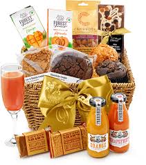 fruit nut cookie gift basket with