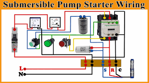 submersible water pump starter wiring