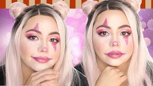 cute easy pink clown halloween makeup