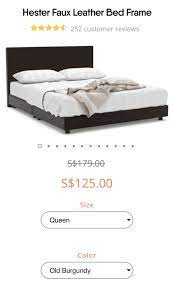 forty two sg queen hester bed frame