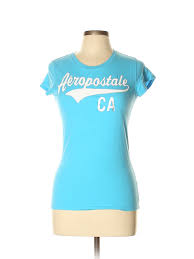 Details About Aeropostale Women Blue Short Sleeve T Shirt Lg