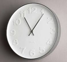 Embossed Numbers Wall Clock