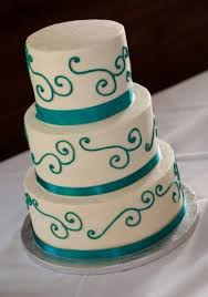 Ombre tissue ruffle with peonies. 37 Elegant Tiffany Blue Wedding Cake Ideas Weddingomania