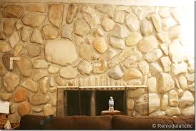 installing a wood mantel on a stone wall
