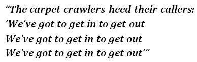 the carpet crawlers s meaning