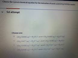 Correct Chemical Equation