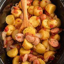 crock pot sausage and potatoes video