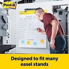 Post It Super Sticky Easel Pad 25 X 30 Inches 30 Sheets Pad 1 Pad 560ss Large White Grid Premium Self Stick Flip Chart Paper Super Sticking