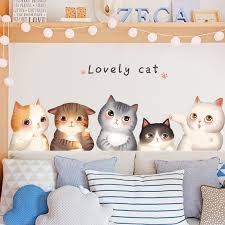 Cartoon Cat Stickers Pet Wall