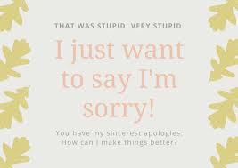 No excuses, no apologies, no regrets greeting card. Apology Card Template Greeting Cards Near Me