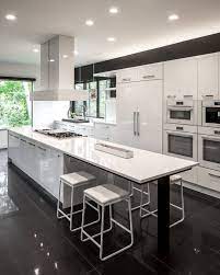 75 black floor kitchen with white