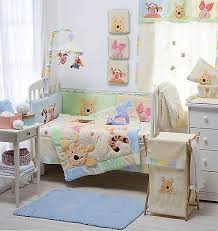 hiding pooh baby crib bedding cot