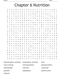 chapter 6 nutrition word search wordmint