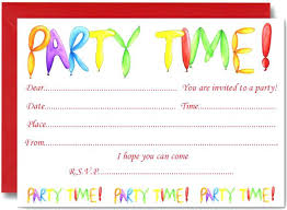 Party Time Invitations Party Invitations For The Perfection Of Your