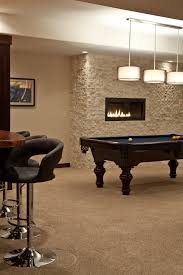 Finished Basement With Pool Table Room