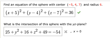 Solved Find An Equation Of The Sphere