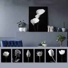 20% off all wall art! Canvas Painting Black And White Flower Modern Wall Art Picture For Living Room Home Decoration Posters And Prints Wish