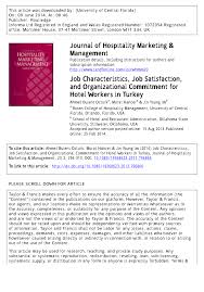 Introduction to Industrial Organizational Psychology by Ronald E     SlideShare Review of outer about job satisfaction as Job satisfaction is a collection  of numerous attitudes of individual toward various aspects of job with  represent    