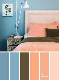 Teal And Peach Color Bedroom