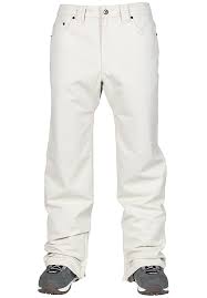 L1 Straight Standard Snowboard Pants For Men White
