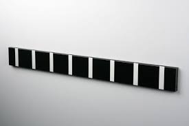 Wall Mounted Coat Rack In Black With