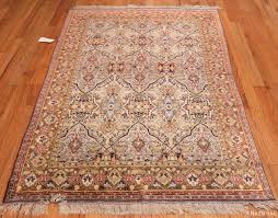 antique persian silk heriz rug 70216
