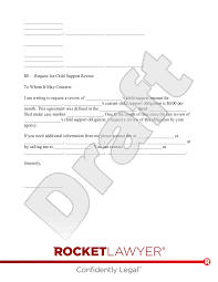 child support review letter template