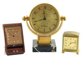 At Auction Clocks Three Small Desk