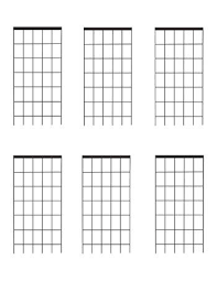 Guitar Fretboard Diagrams Six Fret Blank Template 6 Per