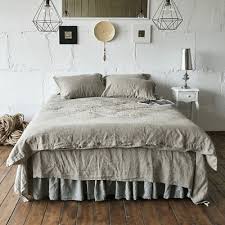 natural washed linen duvet cover french