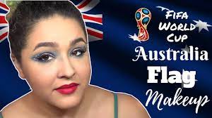 australian flag inspired makeup