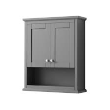 Get 5% in rewards with club o! Wyndham Collection Avery 25 In W Bathroom Storage Wall Cabinet In Dark Gray Wcv2323wckg The Home Depot