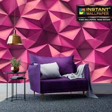 non woven pvc pink wall 3d wallpaper