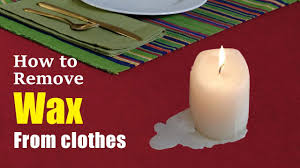 how to remove candle wax from clothes