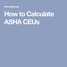 How To Calculate Asha Ceus Organization Calculator