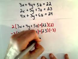 system of linear equations 3 unknowns