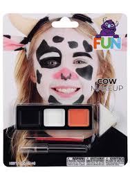 makeup kit cow uni black pink white one size fun costumes