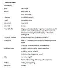 This cv includes employment history, education, competencies, awards, skills, and personal interests. Cv Muster English