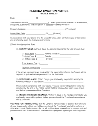free florida eviction notice forms 3