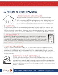 10 Reasons To Choose Paylocity